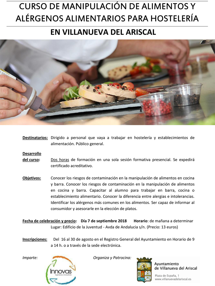 Curso Manipulador Alimentos 2018